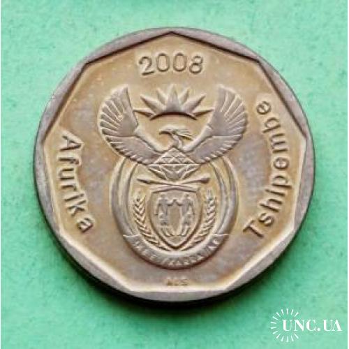 ЮАР 50 центов 2008 г. (каждый год новая надпись)