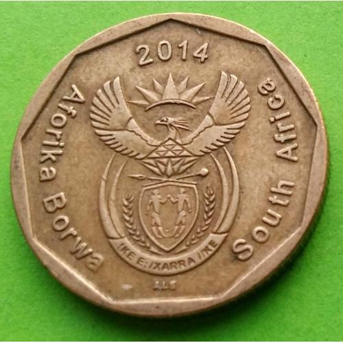 ЮАР 50 центов 2014 г. (каждый год новая надпись)
