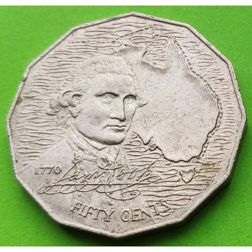 Юб. Австралия 50 центов 1970 г. (200 лет путешествию Джеймса Кука)