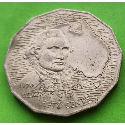 Юб. Австралия 50 центов 1970 г. (Джеймс Кук)
