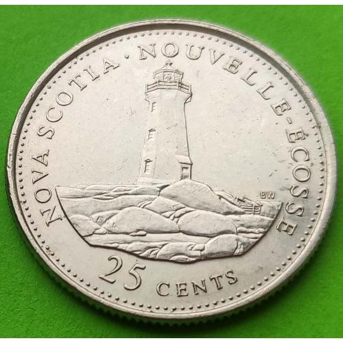 Юб. Канада 25 центов 1867-1992 гг. (125 лет конфедерации - Новая Скотия)