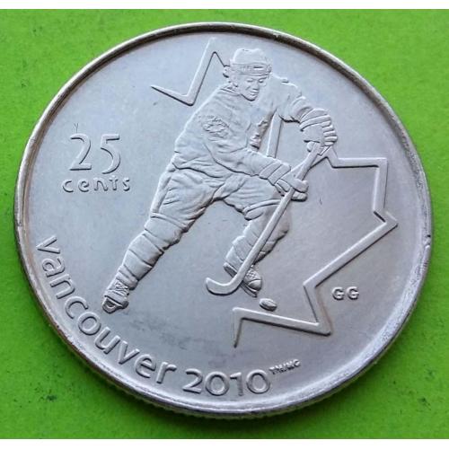 Юб. Канада 25 центов 2007 г. (Олимпиада, спорт, хоккей)