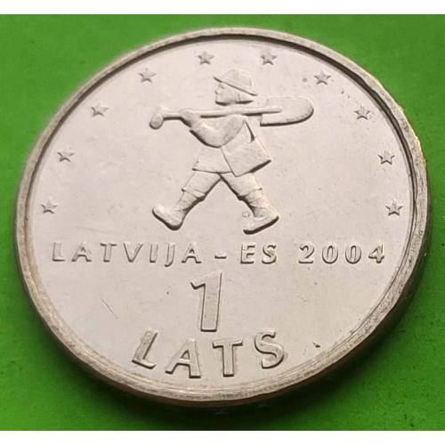 Юб. Латвия 1 лат 2004 г. (Спиридис)
