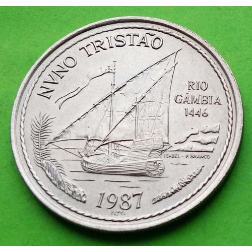 Юб. Португалия 100 эскудо 1987 г. - Нуно Триштан (корабль) 