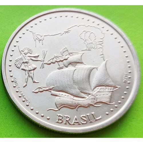 Юб. Португалия 200 эскудо 1999 г. (Бразилия) - корабль