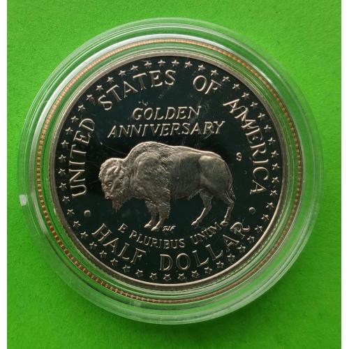 Юб. США 1/2 доллара 1991 г. (гора Рашмор) - монета в капсуле