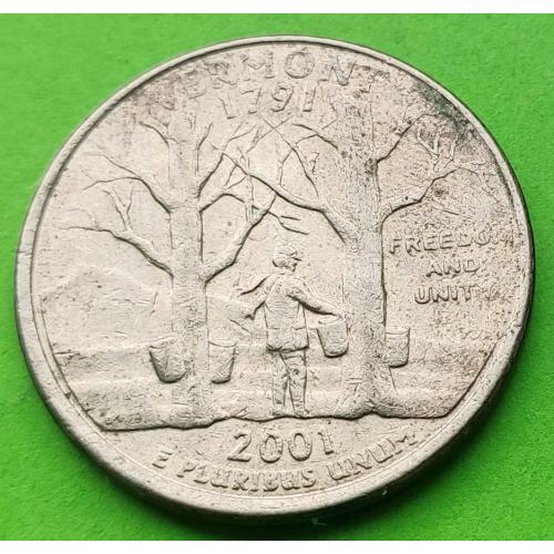 Юб. США 25 центов (квотер) 2001 г. (деревья)
