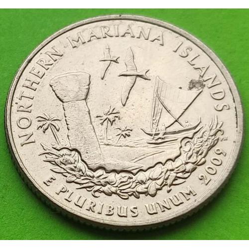 Юб. США 25 центов (квотер) 2009 г. - Территории - Северные Марианские о-ва (корабль)