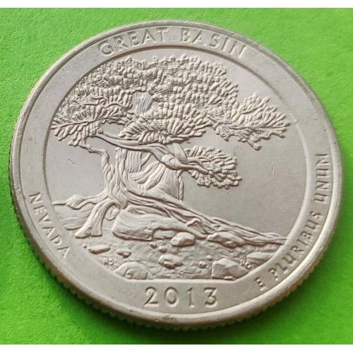 Юб. США 25 центов (квотер) 2013 г. (дерево)