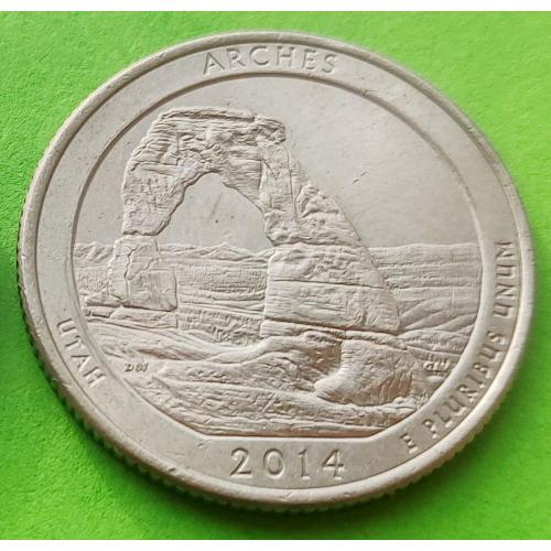 Юб. США 25 центов (квотер) 2014 г. (арка)