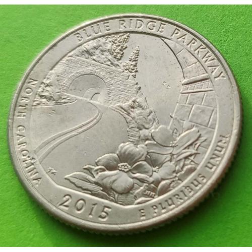 Юб. США 25 центов (квотер) 2015 г. (дорога)