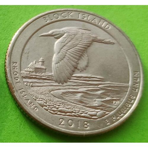 Юб. США 25 центов (квотер) 2018 г. (птица)