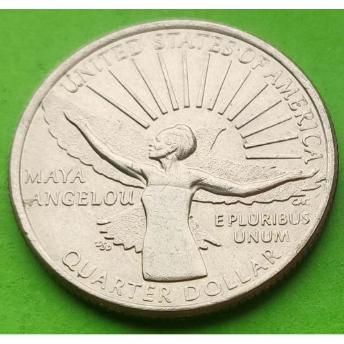 Юб. США 25 центов (квотер) 2022 г. (Американские женщины - Майя Енджелоу)
