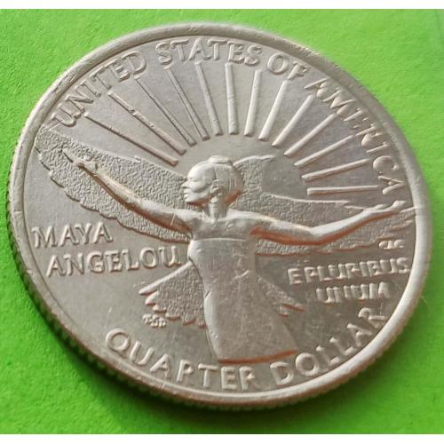 Юб. США 25 центов (квотер) 2022 г. (писательница )