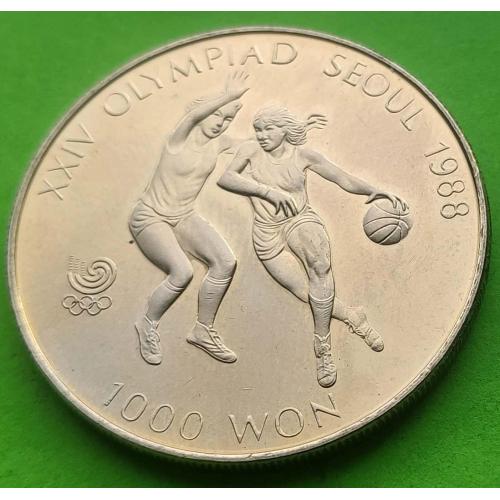 Юб. Южная Корея 1000 вон 1986 г. (спорт, баскетбол)