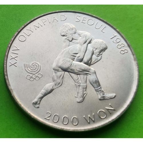Юб. Южная Корея 2000 вон 1987 г. (спорт, греко-римская борьба)