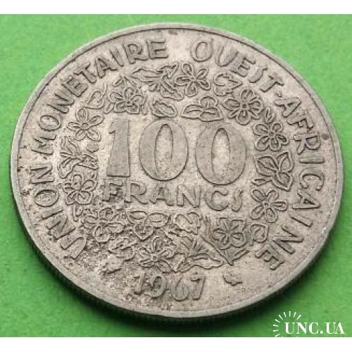 Западно-Африканские государства (ранее Фр. Африка) 100 франков 1967 г.