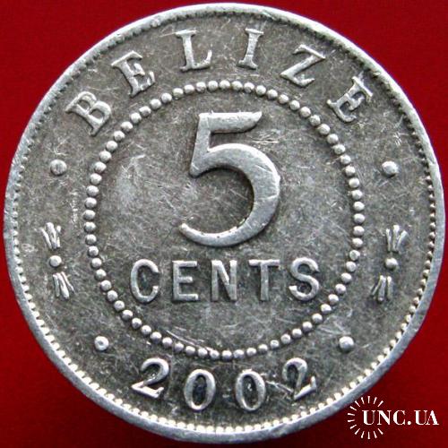(N04) Белиз, 5 центов, 2002 г.