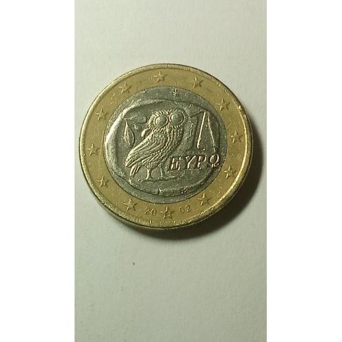 Греция+ Финляндия 1 Евро 2002 Циркуляционная монета ( "S" в звезде)