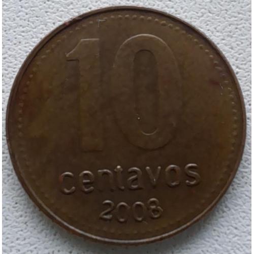 Аргентина 10 сентаво 2008
