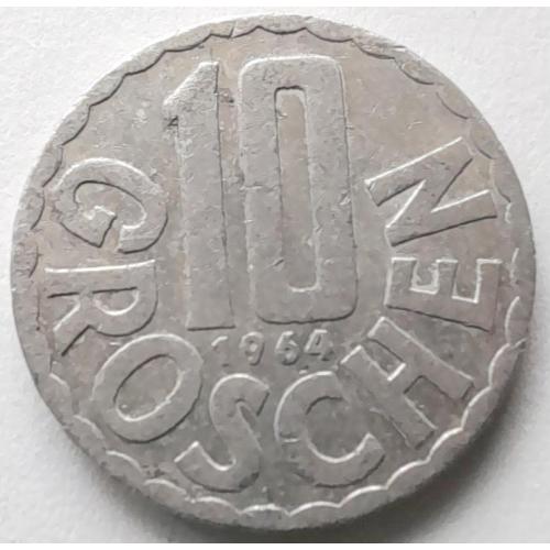 Австрія 10 грошей 1964