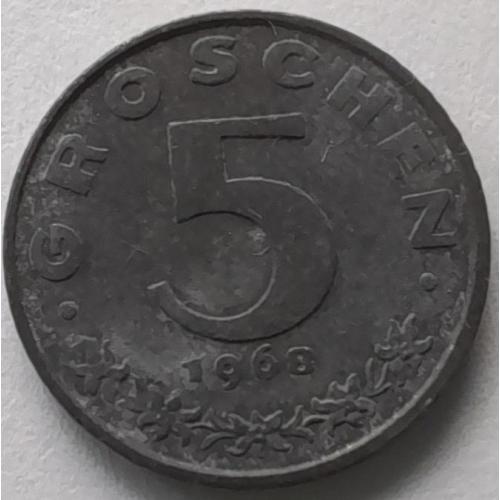 Австрія 5 грошей 1968