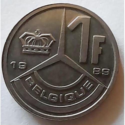 Бельгія 1 франк 1989