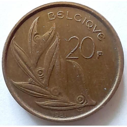 Бельгія 20 франків 1981
