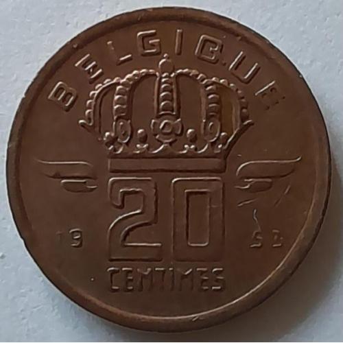 Бельгія 20 сантимів 1953