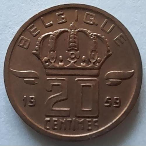 Бельгія 20 сантимів 1959