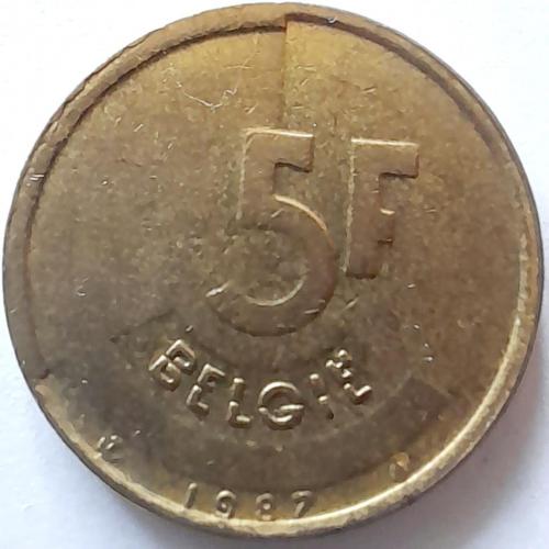 Бельгія 5 франків 1987