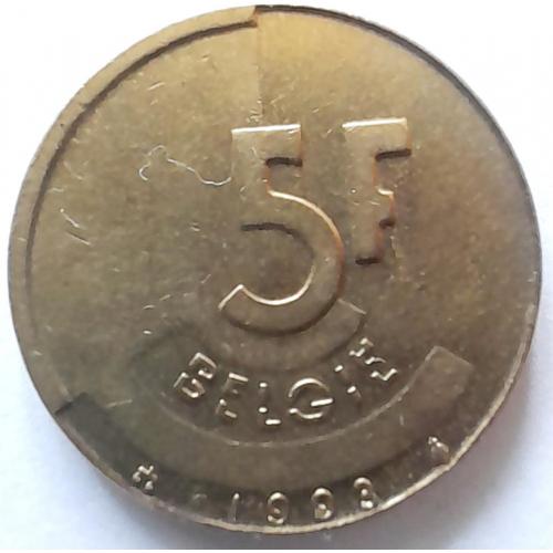 Бельгія 5 франків 1993