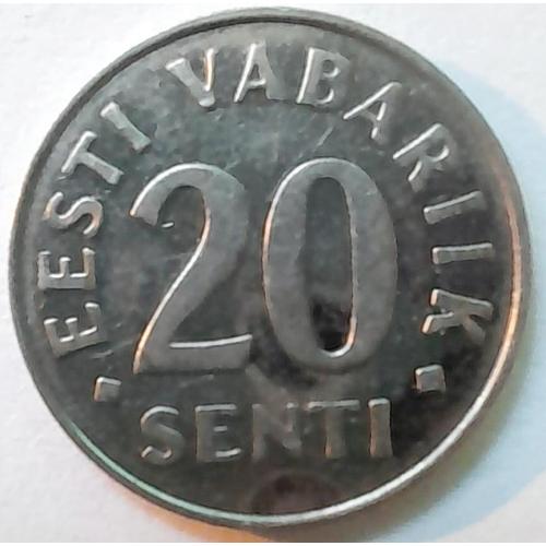 Естонія 20 сентів 1999
