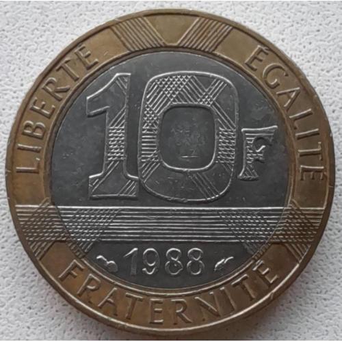 Франція 10 франків 1988