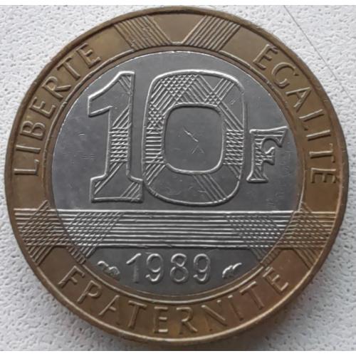 Франція 10 франків 1989