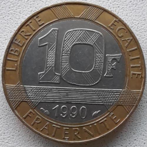 Франція 10 франків 1990