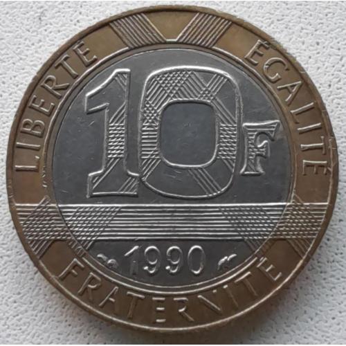 Франція 10 франків 1990