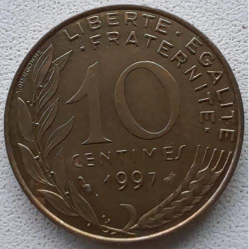 Франція 10 сантимів 1997