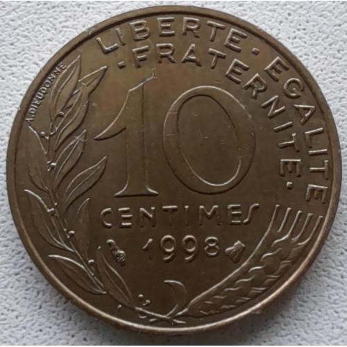 Франція 10 сантимів 1998