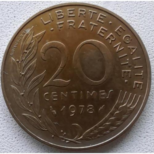 Франція 20 сантимів 1978