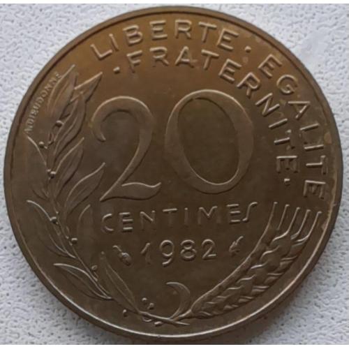 Франція 20 сантимів 1982