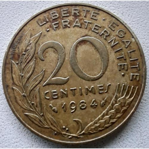 Франція 20 сантимів 1984