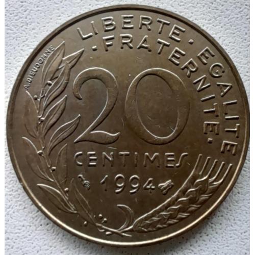 Франція 20 сантимів 1994