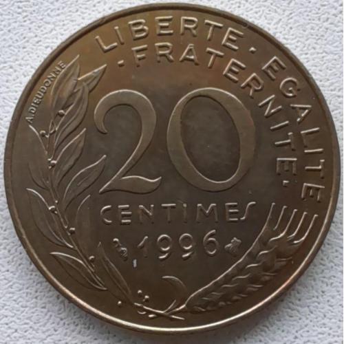Франція 20 сантимів 1996