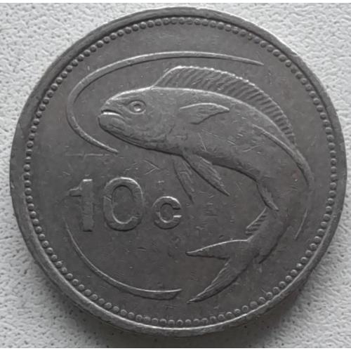 Мальта 10 центів 1991