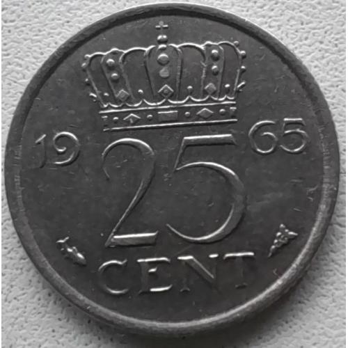 Нідерланди 25 центів 1965