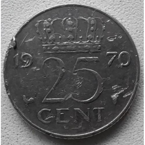 Нідерланди 25 центів 1970