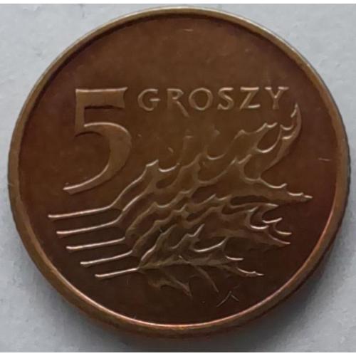 Польща 5 грошей 2007