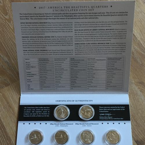 2017 America the Beautiful Quarters Uncirculated Coin Set