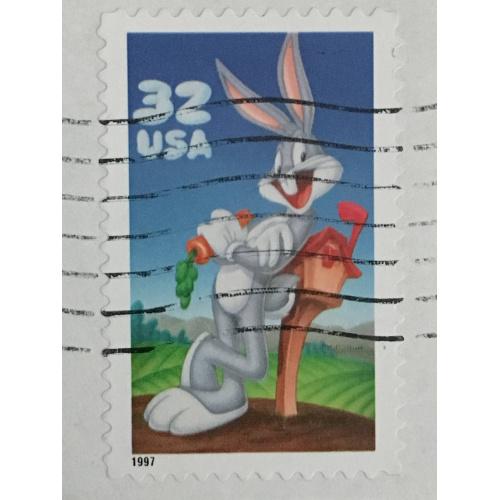 Марка США. Кролик, заяц. 32 цента.